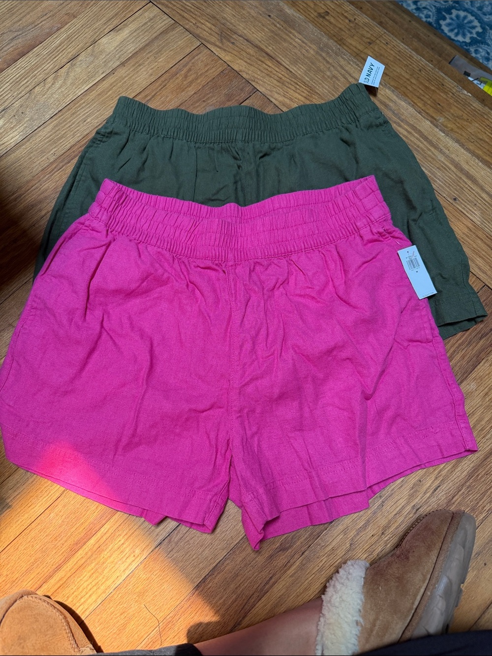 2 pairs Women's Elastic-Waist Shorts - Lightweight Casual
